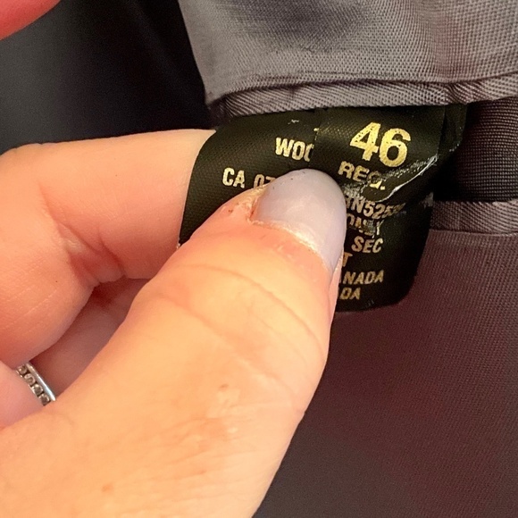 Vintage Blazer Men/Unisex Tweed Herringbone Plaid Wool Gray Teal Orange Sz 46R - Picture 4 of 11